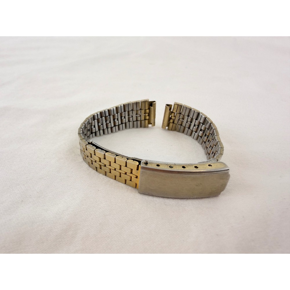 Vintage Gold Tone Stainless Steel Watch Band 12mm Hong Kong Replacement Strap